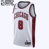 Camiseta Niños NBA Chicago Bulls Zach Lavine 8 2022-23 Nike City Edition Blanco Swingman
